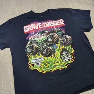 Gravedigger Shirt Men 2XL Monster Jam Trucks Ripple Junction Black